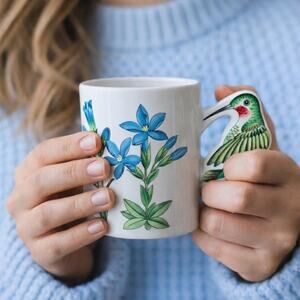 Vintage Hummingbird Coffee Tea Mug